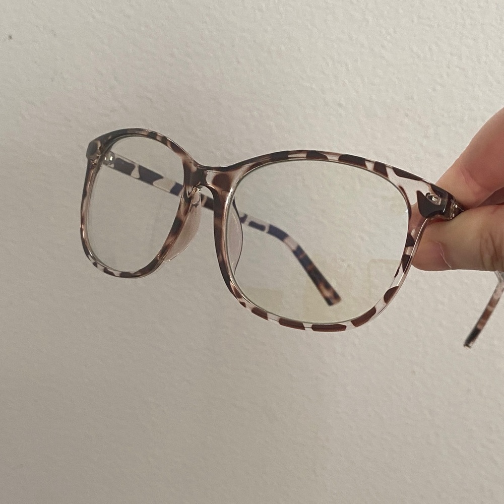 Tortoiseshell Square Frame Glasses - Neutral Tortoise